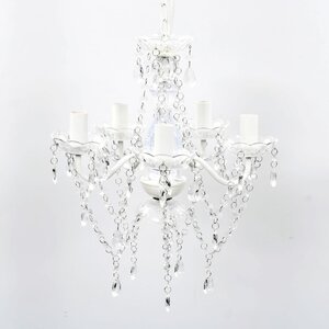 Kroonluchter 5 peertjes transparant