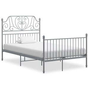 Bedframe metaal grijs 120x200 cm
