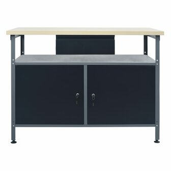 Werkbank 120x60x85 cm staal zwart