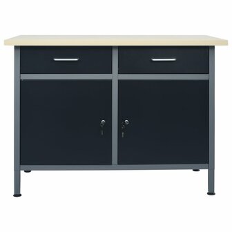 Werkbank 120x60x85 cm staal zwart