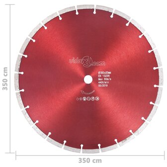 Diamantzaagblad 350 mm staal