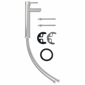 Badkamermengkraan 12x30 cm zilverkleurig