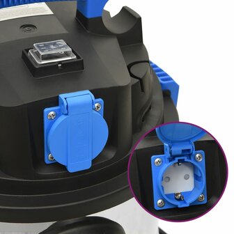 Nat- en droogzuiger 1200 W 30 L zilverkleurig