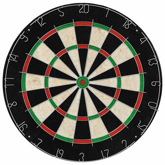 Dartbord professioneel met kast en 6 darts sisal