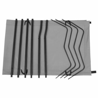 Campingbedden 2 st 180x60x19 cm oxford stof en staal grijs