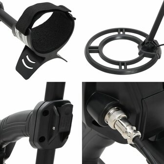 Metaaldetector met LCD-scherm 24 cm zoekdiepte