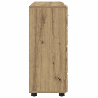 Dressoir met lade artisanaal eikenkleurig 88,5 x 30,5 x 73 cm