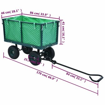 Tuinwagen 350 kg groen