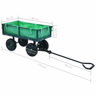 Tuinwagen 250 kg groen