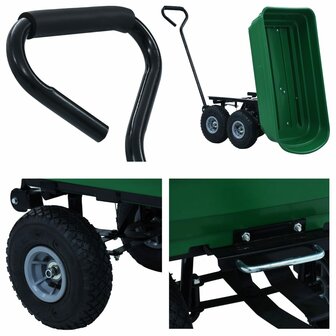 Tuinkiepwagen 300 kg 75L groen