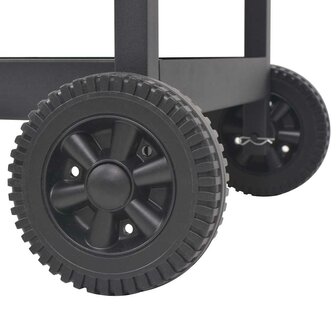 Houtskoolbarbecue met onderplank zwart