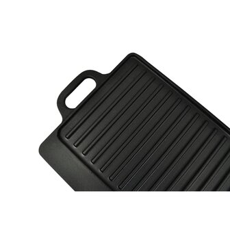 Grillplaat gietijzer dubbelzijdig 38x23 cm 2 st