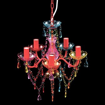 Flerfarget Lysekrone 5 P&aelig;rer Multikleur