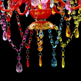 Flerfarget Lysekrone 5 P&aelig;rer Multikleur