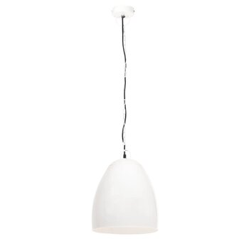 Hanglamp industrieel rond 25 W E27 42 cm wit