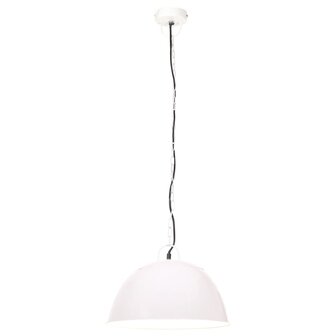 Hanglamp industrieel vintage rond 25 W E27 41 cm wit