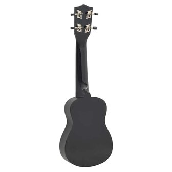 Ukuleleset met tas voor kinderen sopraan 23'' zwart