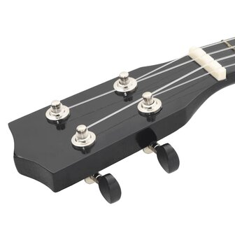 Ukuleleset met tas voor kinderen sopraan 23'' zwart