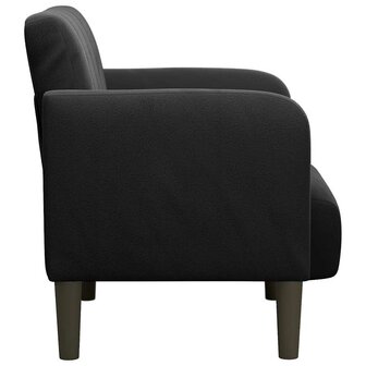 Fauteuil met armleuningen 54 cm fluweel zwart