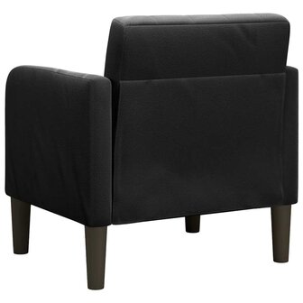 Fauteuil met armleuningen 54 cm fluweel zwart