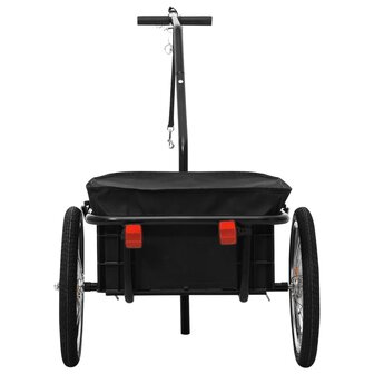 Fietstrailer/trekwagen 155x60x83 cm staal zwart