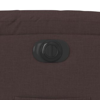 Fauteuil verstelbaar elektrisch stof donkerbruin