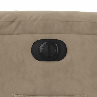 Fauteuil verstelbaar elektrisch microvezelstof taupe