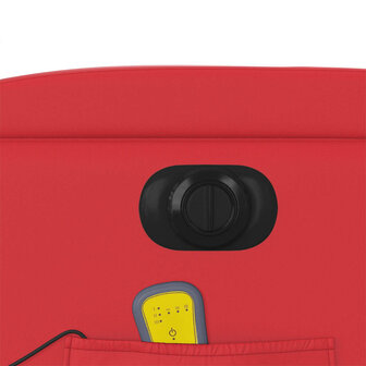 Massagestoel verstelbaar elektrisch kunstleer rood