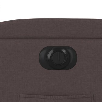 Fauteuil verstelbaar elektrisch stof donkerbruin