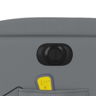 Massagestoel verstelbaar elektrisch kunstleer grijs