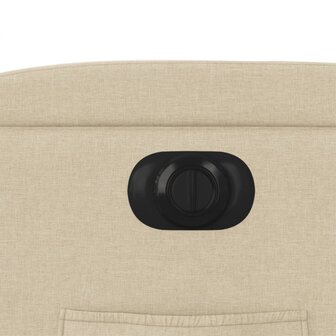 Fauteuil verstelbaar elektrisch stof cr&egrave;mekleurig