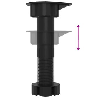 4-delige Keukenkastenset Lucca bewerkt hout glanzend wit