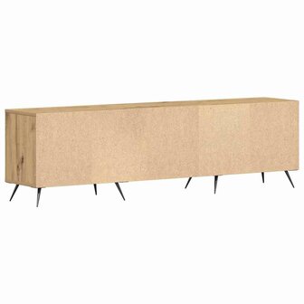 TV-kast artisanaal eikenkleurig 150 x 30 x 44,5 cm Bewerkt hout