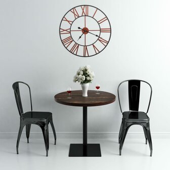 Wandklok 58 cm metaal rood