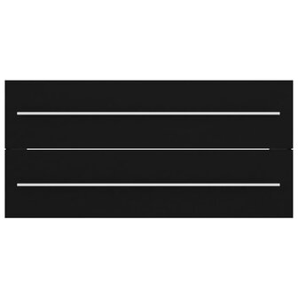 Wastafelkast met ingebouwde wastafel bewerkt hout zwart