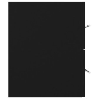 Wastafelkast met ingebouwde wastafel bewerkt hout zwart