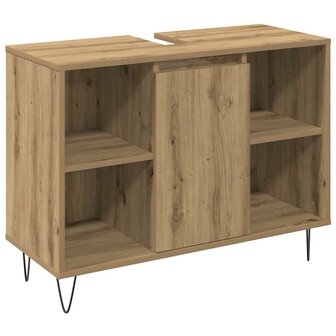 Badkamermeubelset met plank 3 pcs Artisan Eiken Bewerkt hout