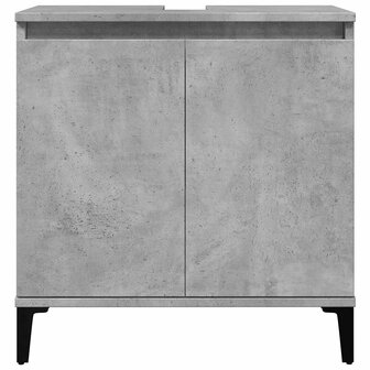3-delige Badkamermeubelset bewerkt hout betongrijs