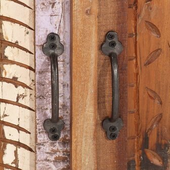 4-delige Badkamermeubelset massief hergebruikt hout