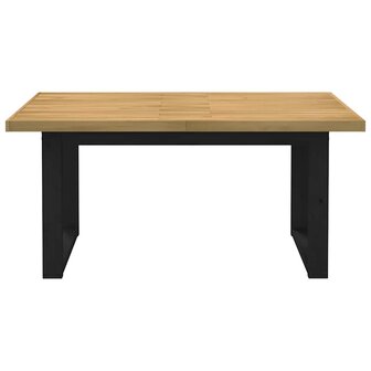 Eettafel NOAIN U-vormige poten 160x90x75 cm massief hout