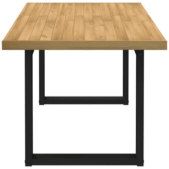 Eettafel NOAIN U-vormige poten 160x90x75 cm massief hout