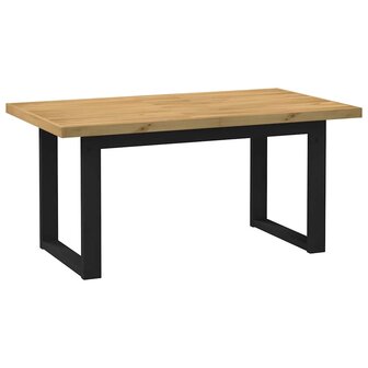 Eettafel NOAIN U-vormige poten 160x90x75 cm massief hout