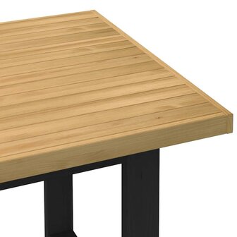 Eettafel NOAIN U-vormige poten 160x90x75 cm massief hout