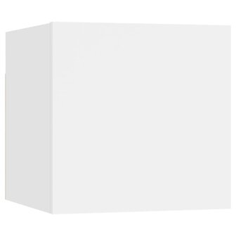 5-delige Tv-meubelset bewerkt hout wit