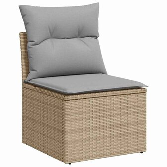 Tuin Sofa Set met kussen met opslag 12 pcs beige en lichtgrijs