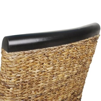 Eetkamerstoelen 2 st abaca en massief mangohout