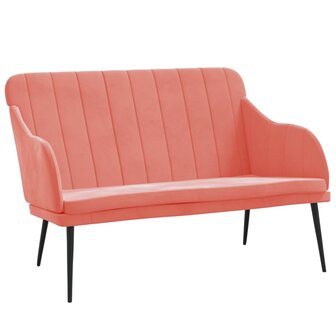 Bankje 110x76x80 cm fluweel roze