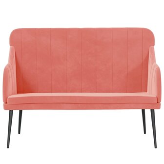 Bankje 110x76x80 cm fluweel roze