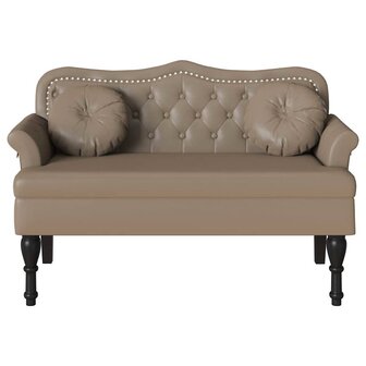 Chesterfield Bank Cappuccino 120,5 x 65 x 75 cm Nep Leer