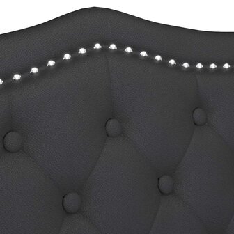 Chesterfield Bank met kussen Zwart 120,5 x 65 x 75 cm Nep Leer